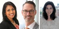 Pictured (left to right): Jinsy Andrews, MD, MSc, Matthew B. Harms, MD, and Laura E. Donovan, MD.